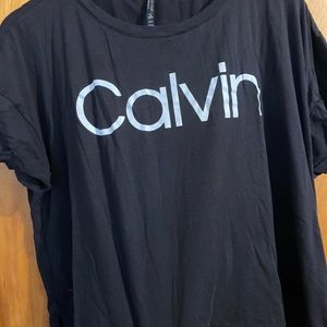 Black Calvin Klein crop top active top XL
